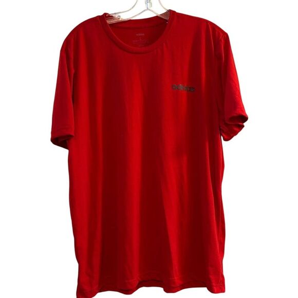 Adidas Men's Climalite Red T-Shirt Size L Short Sleeve Casual Top - Picture 1 of 10